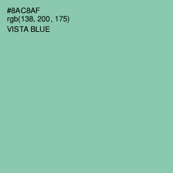 #8AC8AF - Vista Blue Color Image